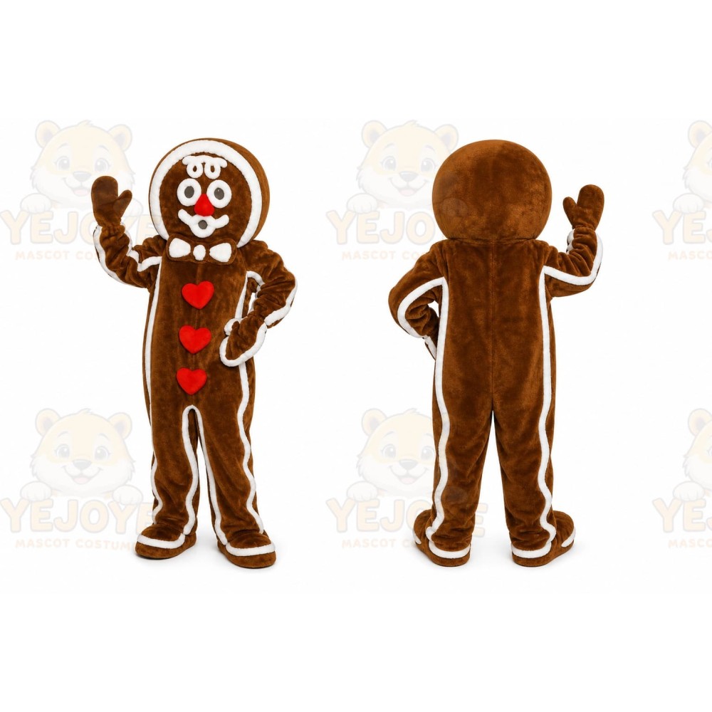 Christmas Gingerbread Heart Mascot Costumes