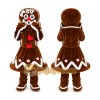 Christmas Lady Gingerbread Heart Mascot Costumes Christmas Lady Gingerbread Heart Mascot Costumes