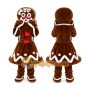 Christmas Lady Gingerbread Heart Mascot Costumes