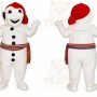 Christmas Red Snowman Mascot Costumes