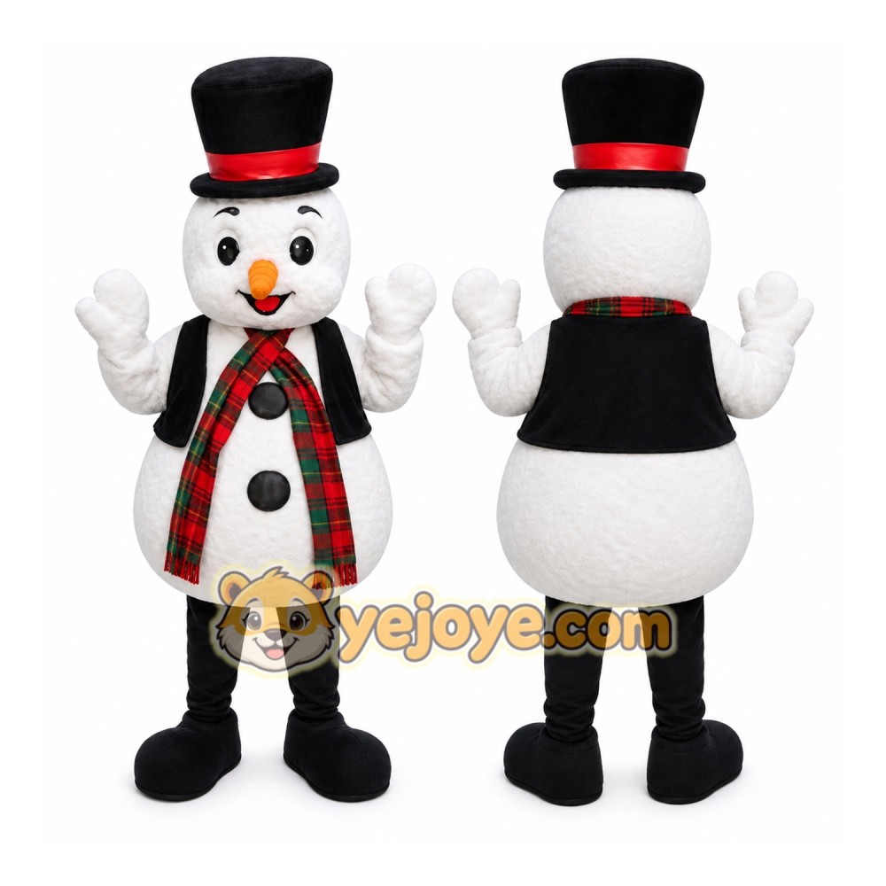 Christmas Victorian snowman Mascot Costumes Christmas Victorian snowman Mascot Costumes
