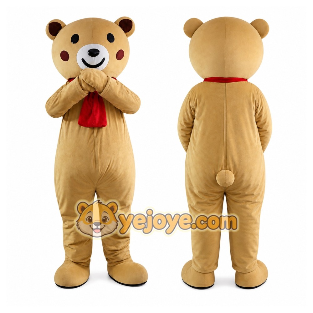 Coffee Teddy Bear Mascot Costume Coffee Teddy Bear Mascot Costume