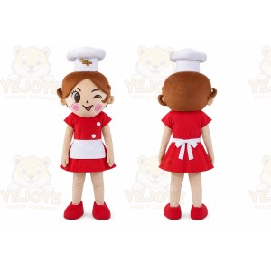 Cook Girl Mascot Costume For Adults