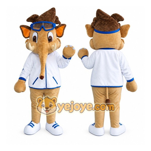 Cool Elephant Boy Mascot Costume