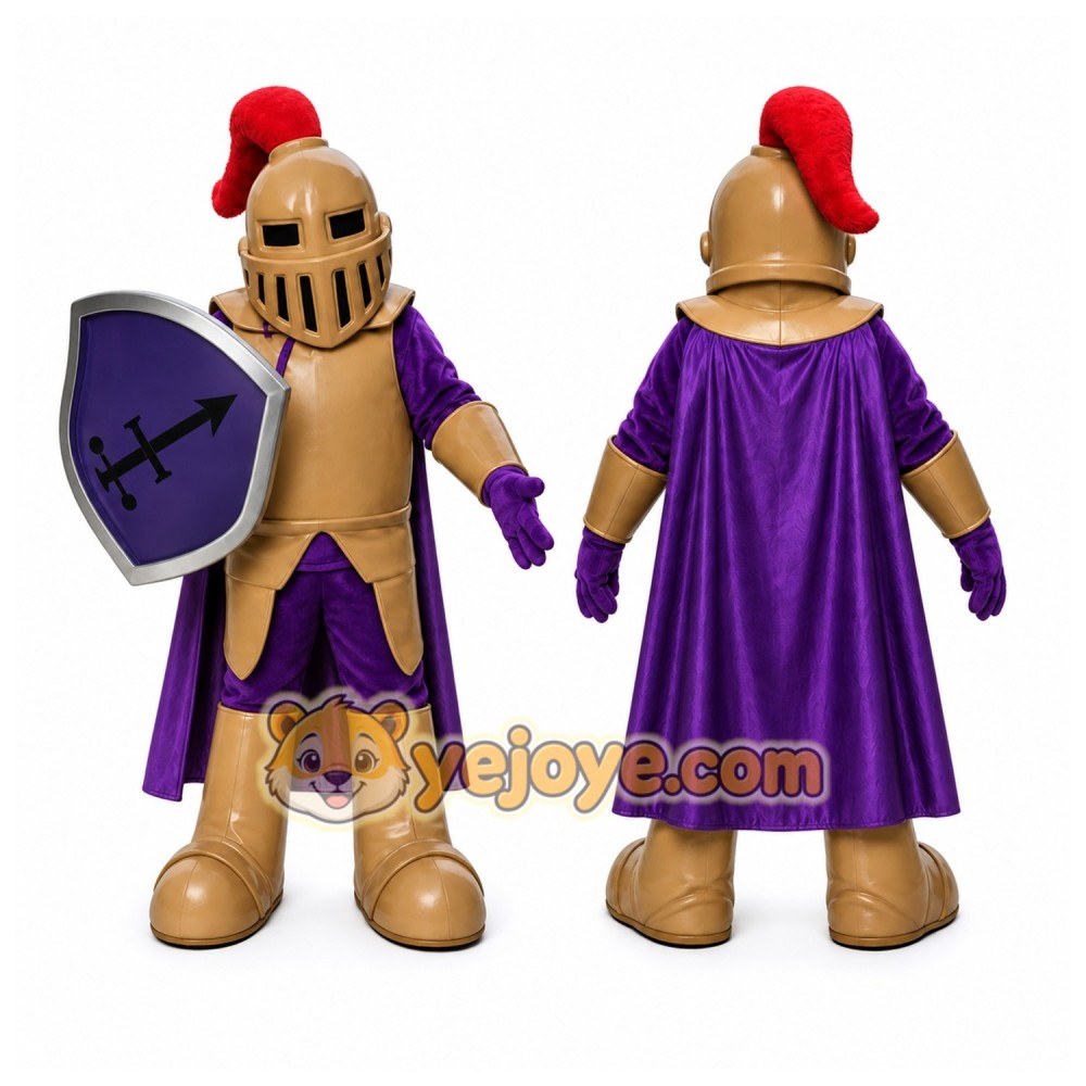 Copper Knight Mascot Costume Spartan Trojan Costume