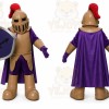 Copper Knight Mascot Costume Spartan Trojan Costume
