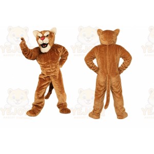 Cougar Power Cat Mascot Costume