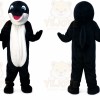 Dark Blue Dolphin Cartoon Mascot Costume