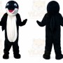 Dark Blue Dolphin Cartoon Mascot Costume