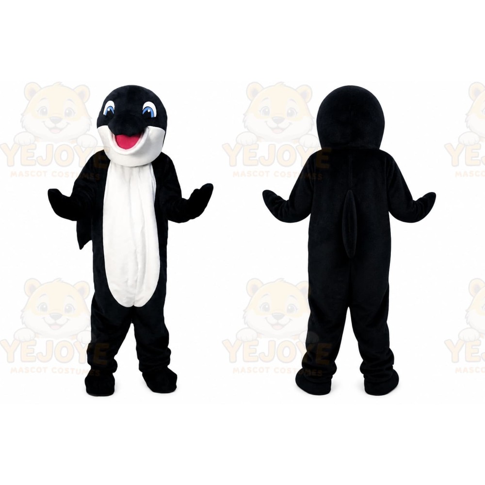 Dark Blue Dolphin Mascot Costume