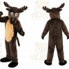 Dark Brown Elk Mascot Costume for Adult