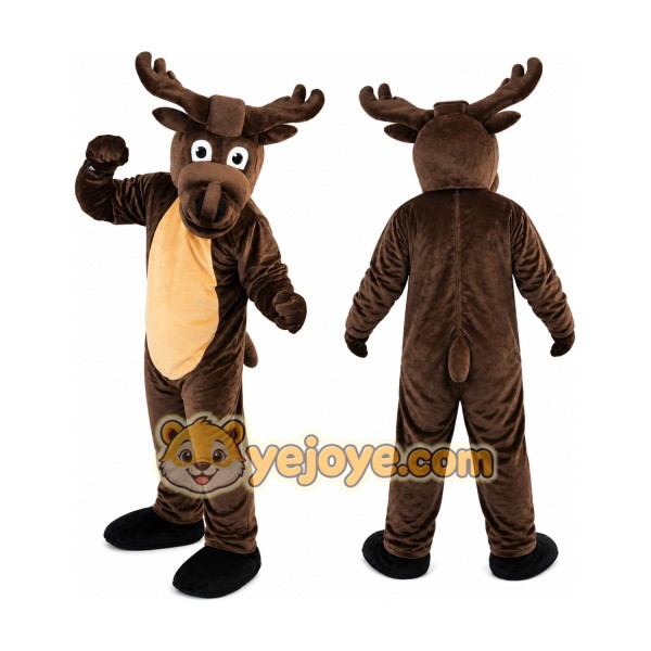 Dark Brown Elk Mascot Costume for Adult