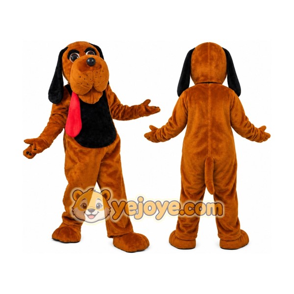Dark Brown Hound Dog Mascot Costume