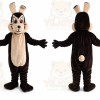 Dark Brown Wolf Mascot Costume