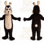Dark Brown Wolf Mascot Costume