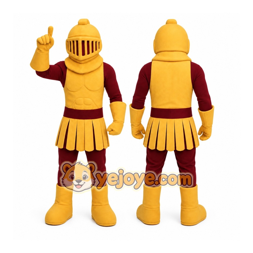 Dark Golden Knight Warrior Mascot Costume Spartan