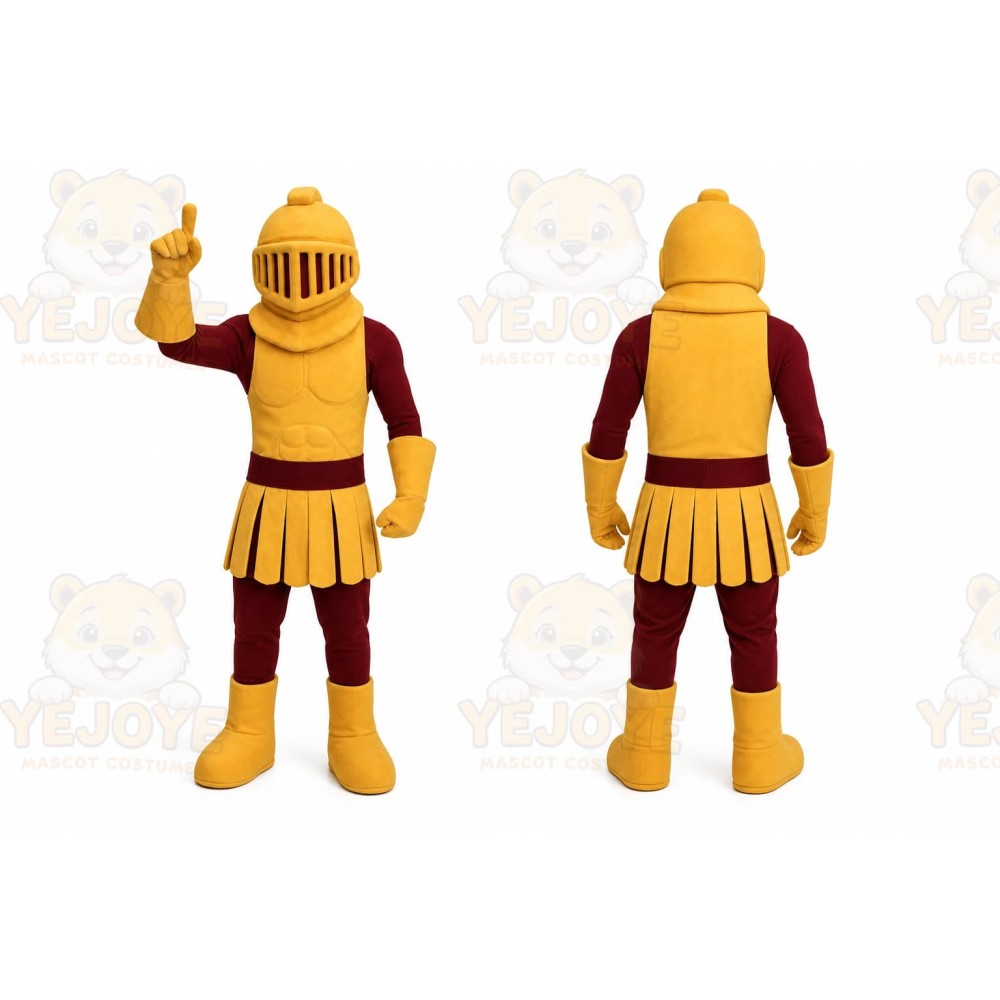Dark Golden Knight Warrior Mascot Costume Spartan