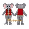 Gray Elephant Mascot Costume