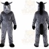 Dark Grey Horse Cartoon Mascot Costume