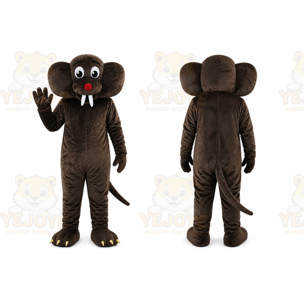 Deep Brown Gopher Mole Mascot Costume for Adult