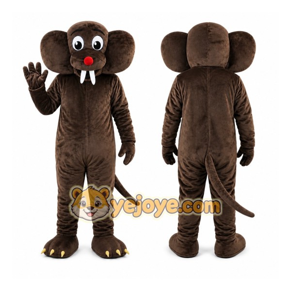 Deep Brown Gopher Mole Mascot Costume for Adult