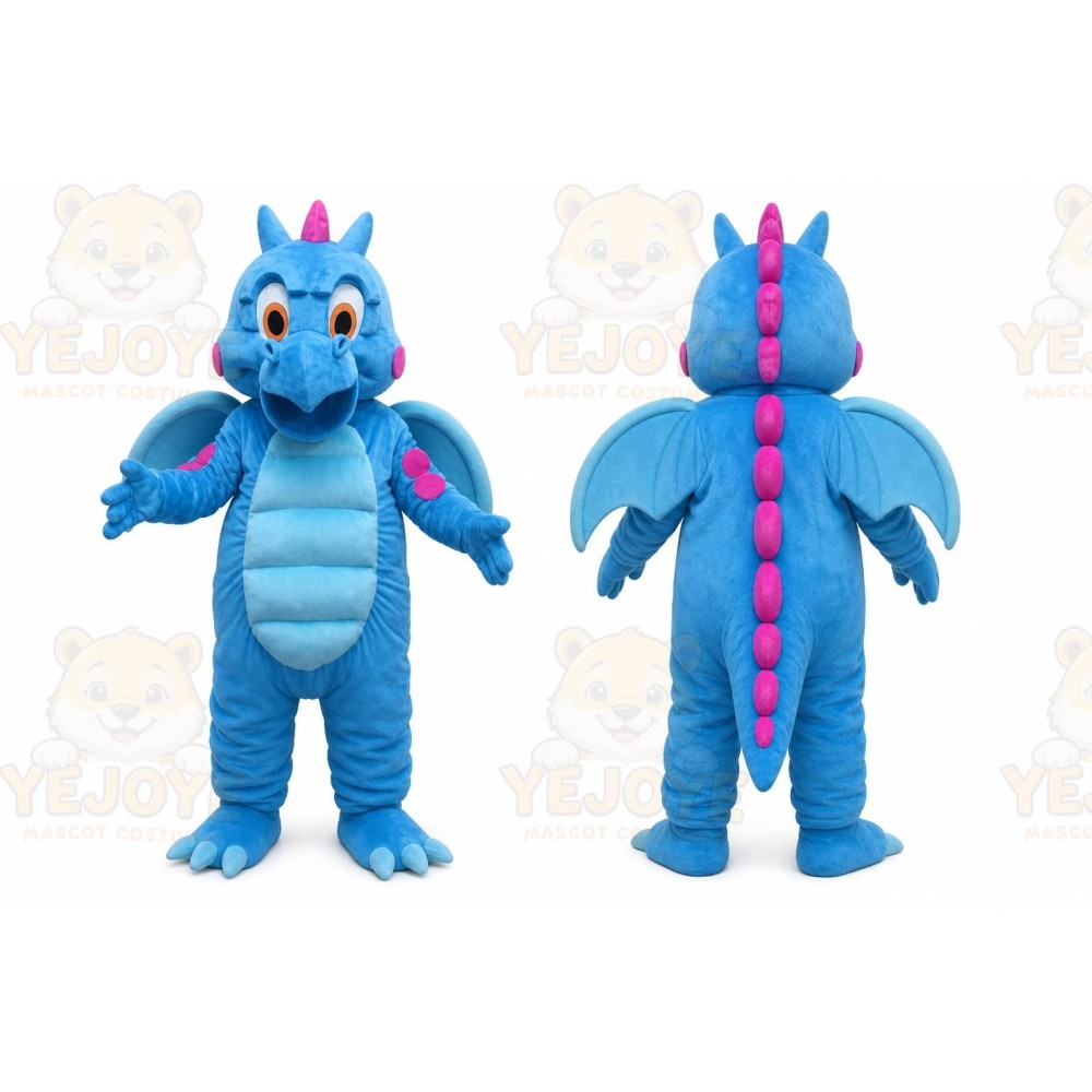 Deluxe Blue Dragon Mascot Costume