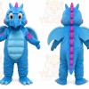 Deluxe Blue Dragon Mascot Costume