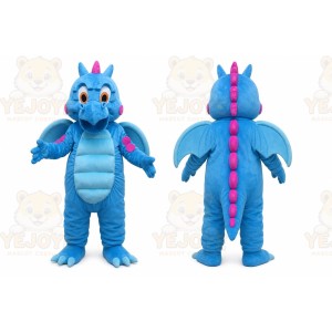 Deluxe Blue Dragon Mascot Costume