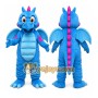 Deluxe Blue Dragon Mascot Costume