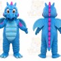 Deluxe Blue Dragon Mascot Costume