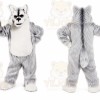 Deluxe Long Hair Light Grey Husky Mascot Costume