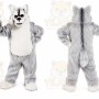 Deluxe Long Hair Light Grey Husky Mascot Costume