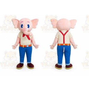 Deluxe Pink Elephant Mascot Costume