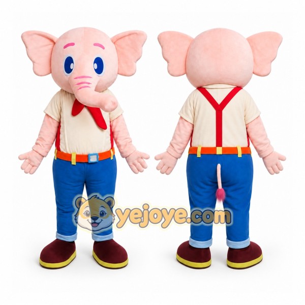 Deluxe Pink Elephant Mascot Costume