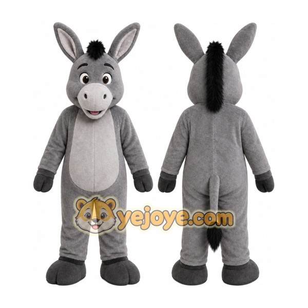 Donkey Cartoon Character Mascot Costume