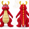Dragon Mascot Costume Green Red Pink Blue Dinosaur Costumes