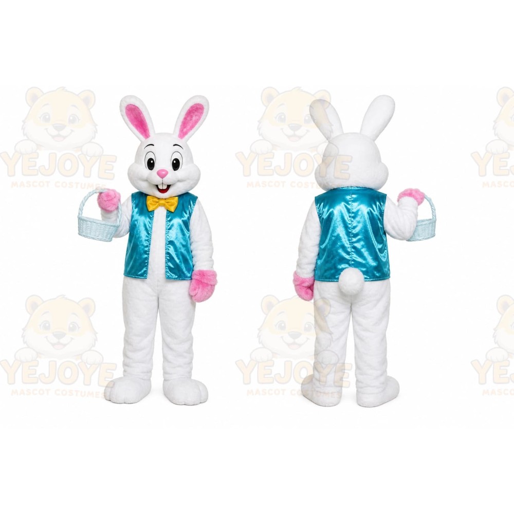 Easter Bunny Mascot Costume for Adults