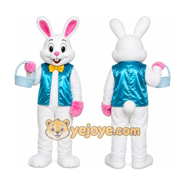Easter Bunny Mascot Costume for Adults