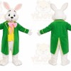 Easter Bunny Rabbit Mascot Costume With Coat