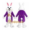 Easter Bunny Rabbit Mascot Costume with Purple Jacket Easter Bunny Rabbit Mascot Costume with Purple Jacket