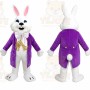 Easter Bunny Rabbit Mascot Costume with Purple Jacket