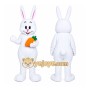 Easter Bunny White Whit Carrot Mascot Costume
