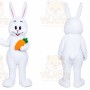 Easter Bunny White Whit Carrot Mascot Costume