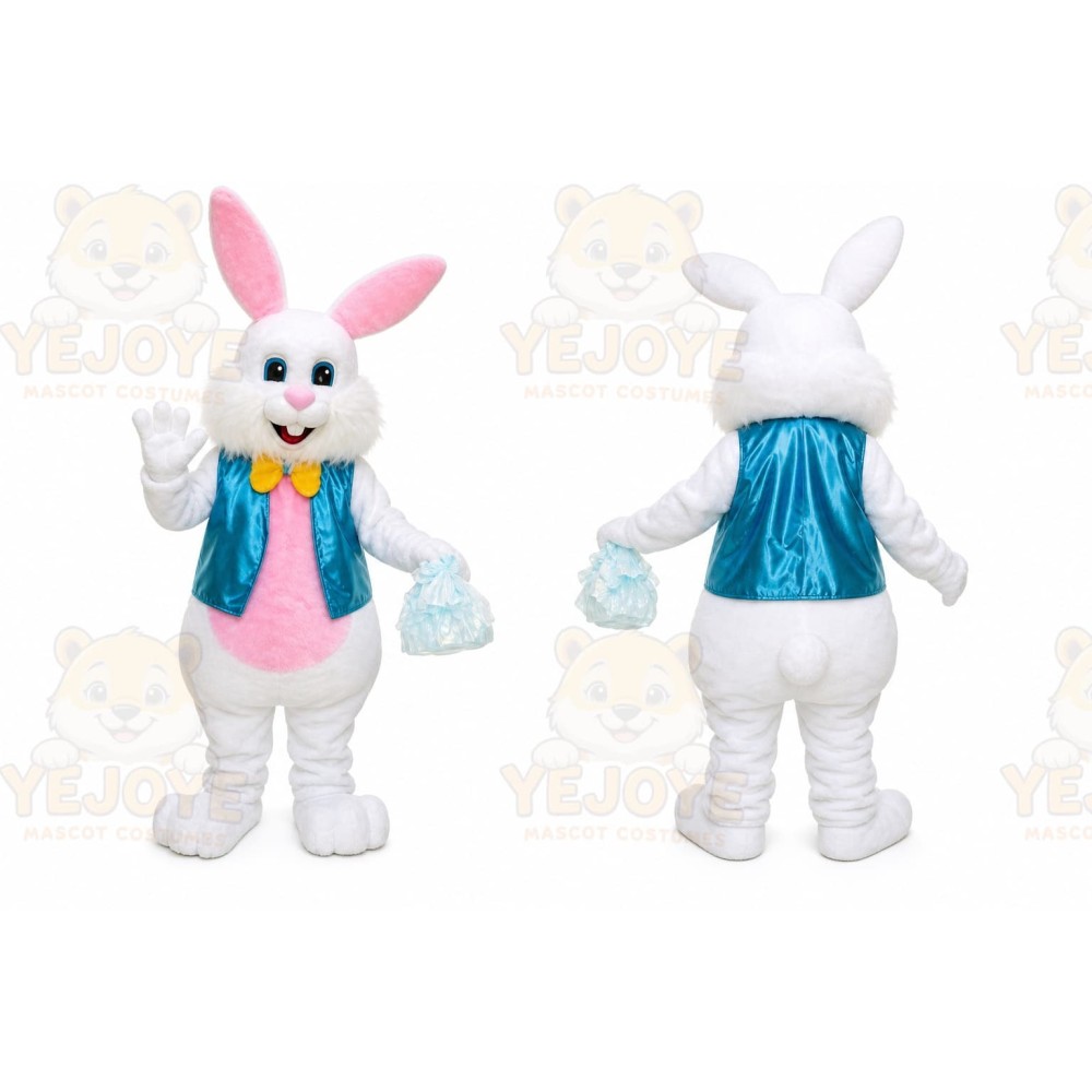 Easter Bunny with a basket Mascot Costumes