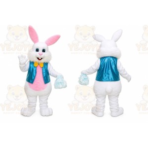 Easter Bunny with a basket Mascot Costumes