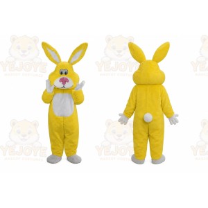 Easter Rabbit Bunny Mascot Costume Yellow Rabbit