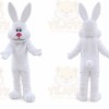 Easter Rabbit Mascot Costume White Bunny Bug Mascot