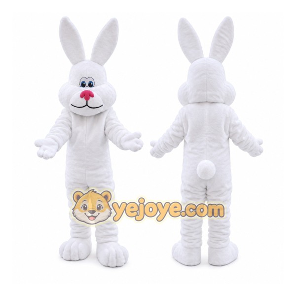 Easter Rabbit Mascot Costume White Bunny Bug Mascot
