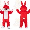 Easter Red Rabbit Bunny Mascot Costume
