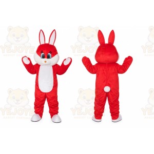 Easter Red Rabbit Bunny Mascot Costume